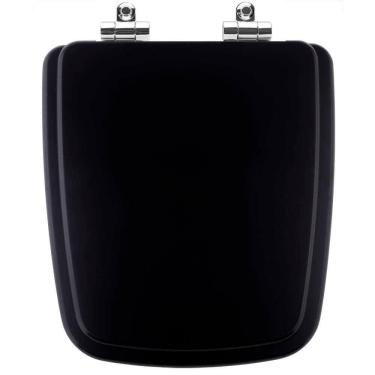 Imagem de Assento Sanitário Poliéster Soft Close Boss Matte Black Preto Fosco Para Vaso Incepa