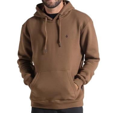 Imagem de Moletom Volcom Canguru Single Stone WT25 Masculino Marrom
