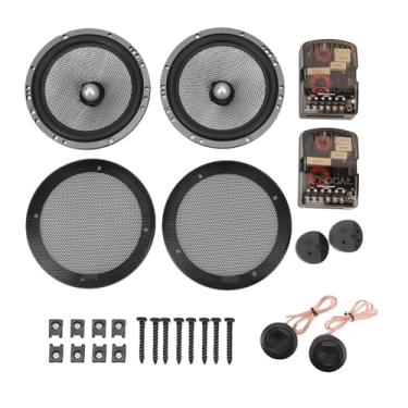 Imagem de 6.5in Conjunto de Alto -falantes Componentes, Feitos de Materiais Premium Com Crossovers Independentes, Circuito de PCB, Estéreo de Carro Apresenta um Cone de Fibra de Vidro,