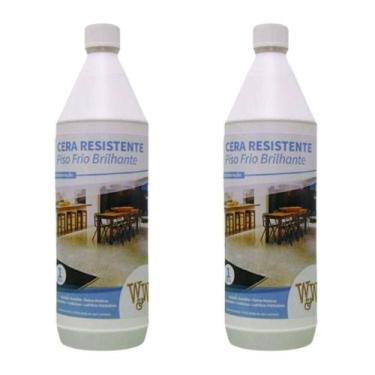 Imagem de 2 Unidades Cera Piso Frio Resistente Brilhante - W&W 1L - N/A