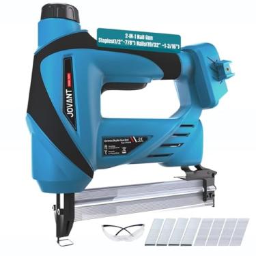 Imagem de Pistola de pregos 2 em 1 com grampos de coroa estreita de 1/5'' e pregos de 18G, 800 peças, pistola de pregos para bateria Jovant 20V (sem bateria), prego Brad para reforma da casa e faça você mesmo