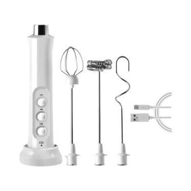 Imagem de Batedor de Leite Portátil Sem Fio - Recarregável, 3 Velocidades, USB, 
