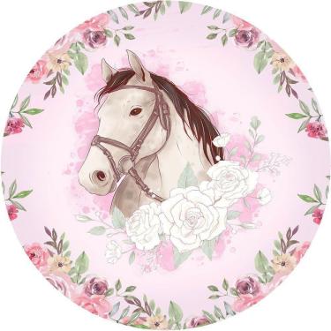 Imagem de Painel Redondo 3D Sublimado Cavalo E Country Frd-5355