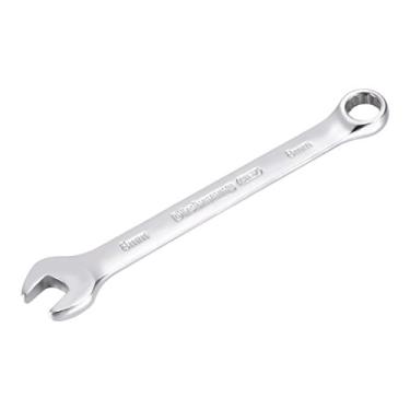 Imagem de uxcell Chave inglesa métrica de 8 mm, caixa de 12 pontos, acabamento cromado, Cr-V