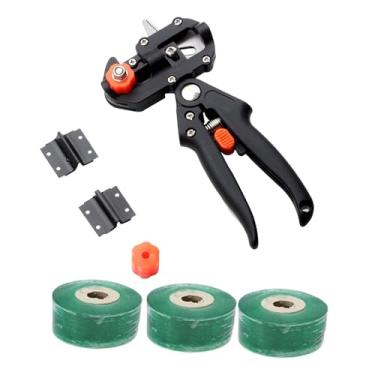 Imagem de IEUDNS Ferramenta de enxerto de jardim Secates Tree Secateurs com 3 fita de enxerto, Kit de tesoura de corte multiuso Kit de poda de fazenda tesouras