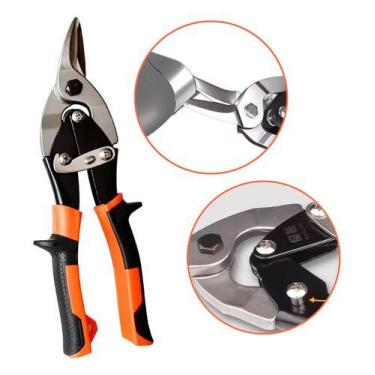 Imagem de Tesoura Para Chapa Com Lâmina Dentada E Cabo Ergonômico Direito - j&B