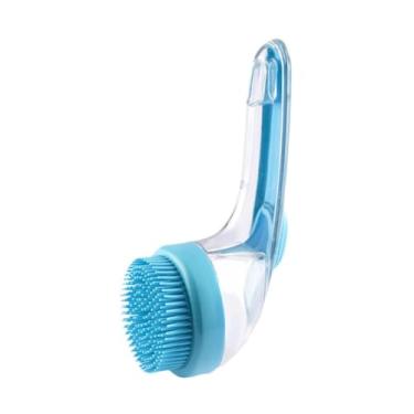 Imagem de Bothyi Escova de massagem de banho para cachorro, escova de pet -telhar chuveiro de banho multifuncional remove cabelos soltos secos e úmidos para cães, Azul