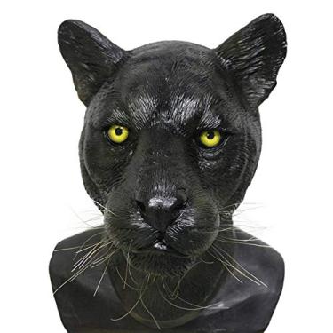 Imagem de Black Panther Latex Mask Animal Leopard Jaguar Masks Carnival Party Mask Halloween Costume Masqurade Party Cosplay