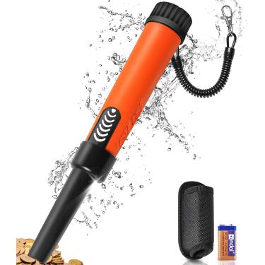 Imagem de DetectTrek Detector de metais Pinpointer para adultos e crianças, varinha portátil para segmentação precisa, detector subaquático totalmente à prova d'água com tela LCD, detecção de 360°, 3 modos de