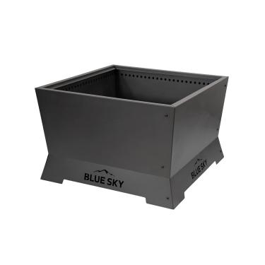 Imagem de Blue Sky Outdoor Living Braseiro Square Mammoth sem fumaça para pátio, apagador de cinzas, preto