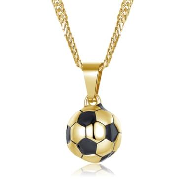 Imagem de JerryHardice Colar de cruz masculino de aço inoxidável, beisebol, futebol, cruz, pingente, para homens, joias religiosas, cristãs, acessórios esportivos, presente de formatura de páscoa para namorado