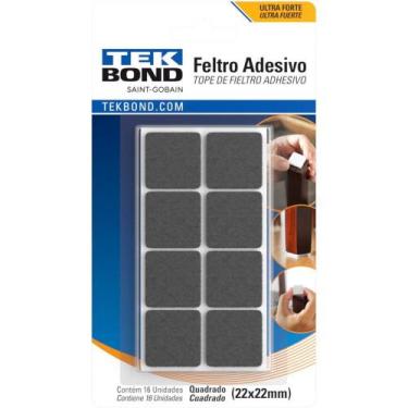 Imagem de ANTI-IMPACTO e Segurança Feltro Adesivo Quadrado 22MM com 16 Unidades 