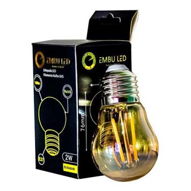 Imagem de Kit 6 Lâmpadas Filamento De Led Bulbo G45 Vintage Retro E27 Bivolt 2w 