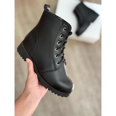 Imagem de Bota Coturno Sola Tratorada - Grã duquesa, Preto, 39