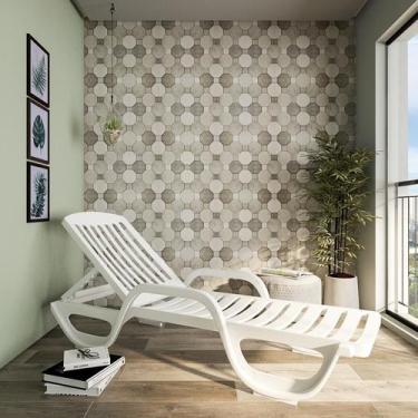 Imagem de Espreguiçadeira Sancho com Rodas Branca - Mobly