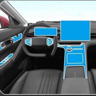 Imagem de CHLSHZXD Película transparente TPU para carro protetor interno adesivo controle central porta de navegação acessórios de carro, para Geely Galaxy E5