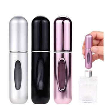 Imagem de Kit 4 Frascos Spray Recarregável de Perfume Compacto para Viagem – Frasco de Alumínio Portátil com Bico Spray Precisão (4QTD)