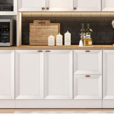 Imagem de Balcão 120Cm 2 Portas 2 Gavetas Sem Tampo Unna Branco