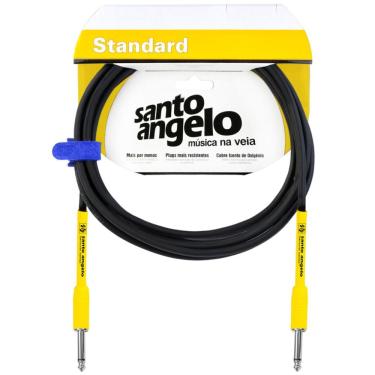 Imagem de Cabo De Guitarra Samurai 0,30 Mm Conector P10-p10 15ft 4,57 Metros Preto