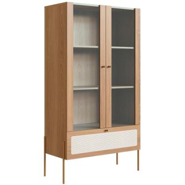 Imagem de Cristaleira 2 Pt Vidro 1 Gvt Pes Metal 28963 Hanover Artesano Hanover