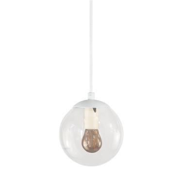Imagem de Pendente Globo Esfera De Vidro Cristal 14cm - Branco
