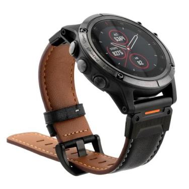 Imagem de Pulseira de relógio Abanen Retro Classic Leather para Garmin Fenix 8 5