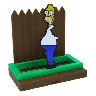 Imagem de Porta Esponja de Pia Homer Bucha Simpson Cerca 3D - Pupa 3D