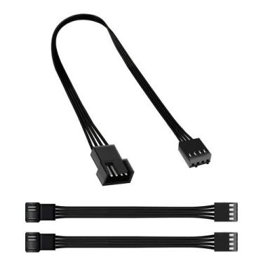 Imagem de Kit 3 Cabo Extensor Fans Cooler 3 e 4 Pinos PWM 25cm - Alloyseed