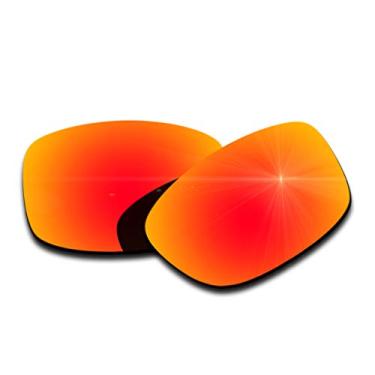 Imagem de Lentes de reposição polarizadas para Oakley Jupiter Squared - Revestimento espelhado laranja vermelho