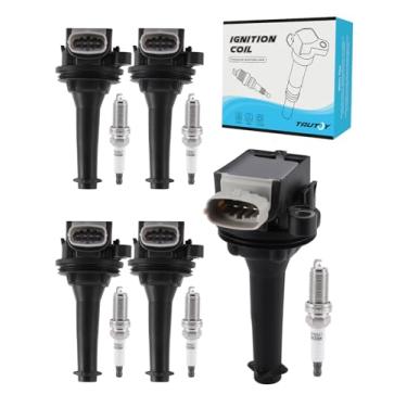 Imagem de TAUTOY Pacote De Bobinas Ignição Uf517, Velas Irídio, 5 Peças Para Volvo C30 2.4L 2007-2010, S40 2004-2010, S60 2.5L 2012, V50 2005-2010, Substituição # Skic178 C1721 86778370
