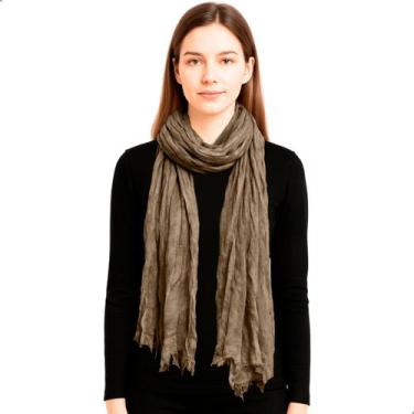Imagem de Cachecol Pashmina Feminino Xale Tipo Manta Toque Macio Com Franjas 180