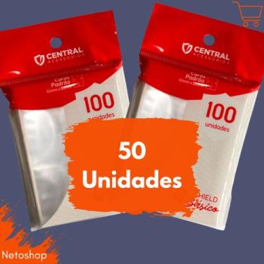 Imagem de Protetor de Cartas Sleeve Central Shield 63 x 88mm Padrão Básico Trans