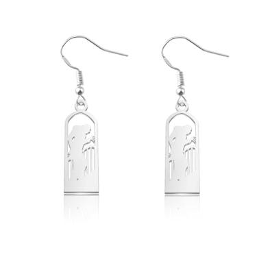 Imagem de OKEYCH Brincos inspirados em filmes de terror com design de vampiro, joias para fãs de terror e cosplay, Metal, Liga metálica.