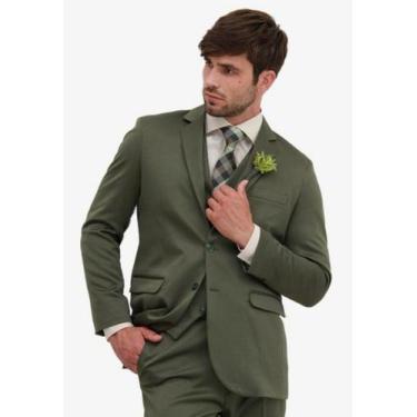 Imagem de Terno Oxford Slim Completo Verde  + Colete Social Terra Forte Ternos, 