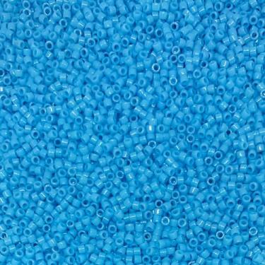 Imagem de Miyuki Delica 11/0 contas de semente - contas de vidro a granel 5 gramas e tamanho 1,6 mm 1000 peças contas de semente de vidro azul claro (DB725)