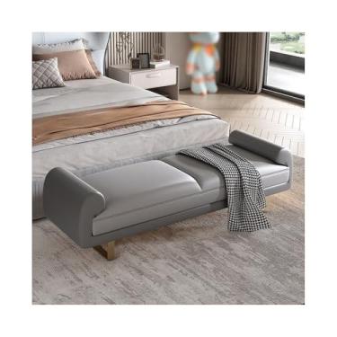 Imagem de LICONG-2019 Banqueta de extremidade leve de luxo para quarto principal banco de cabeceira banco de sapatos de entrada para sala de estar banco longo de sofá vestiário banco de roupas banco longo