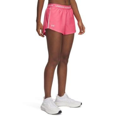 Imagem de Shorts de Treino Under Armour Tech Play Up Feminino, Rosa, GG