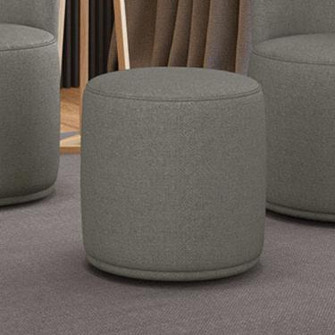 Imagem de Puff Redondo Orgânico para Sala Malu Linho M11 - D`Rossi