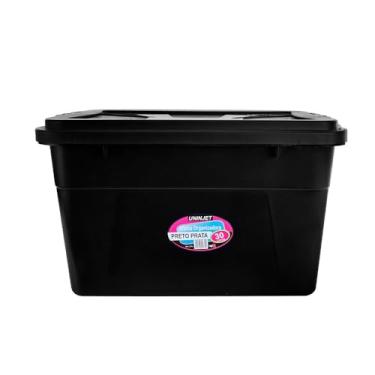 Imagem de Caixa Organizadora Multiuso Plástica 30 Litros Com Tampa e Travas Resistente e Prática