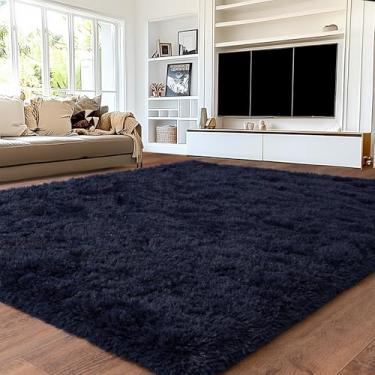 Imagem de Tapetes de área 20 x 25 cm para sala de estar, ultramacio, fofo, grande, felpudo para quarto, tapetes de pelúcia antiderrapantes para berçário, meninos, meninas, quarto de crianças, decoração interna