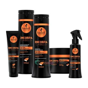 Imagem de Kit Haskell Encorpa 300 Sh Cond Masc Fluido E Pomada