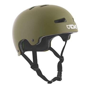 Imagem de TSG Capacete Evolution Bike & Skate Com Ajuste Perfeito, Para Ciclismo, Bmx, Skate, Patins, Roller Derby, E-Board, E-Skating, Longboard, Park Verde-Oliva Acetinado (P/M 54-56 Cm)