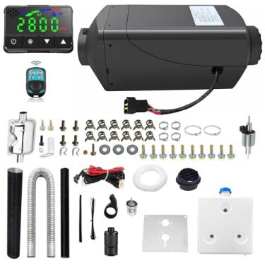 Imagem de JEABONG Aquecedor de ar diesel aquecedor de estacionamento inteligente 12V/8KW, aquecedor a diesel com tela de exibição digital 9L tanque de combustível e silenciador, adequado para trailer, caminhão