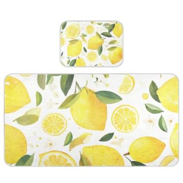 Imagem de Simple Yellow Lemons Protetor de colchão de bebê refrescante 71 cm x 132 cm, almofadas ultramacias, laváveis à prova d'água para bebês e crianças pequenas