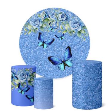 Imagem de Trio Capas Cilindro + Painel 1,50m Borboletas Borboleta - Fadrix, K1BB