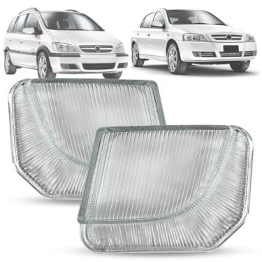 Imagem de Par Lente Farol Milha Astra Zafira 2003 2004 2005 2006 2007 A 2012 Vidro