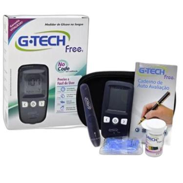 Imagem de Medidor Digital Kit Medir Glicemia G-Tech Com Estojo - A.R Variedades 
