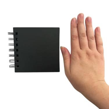 Imagem de Álbum Scrapbook Capa Dura - PRETO LISO - 20 e 30 Folhas Pretas 120g (Sem caneta, Mini)