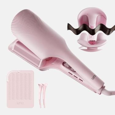Imagem de LENA Modelador De Cachos Hair Waver S16 Beach Waves, Ferramenta Para Cabelos Femininos Com 3 Cilindros De Cerâmica De Titânio, Proteção Anti-Queimaduras, Temporizador Inteligente E Temperatura Ajust