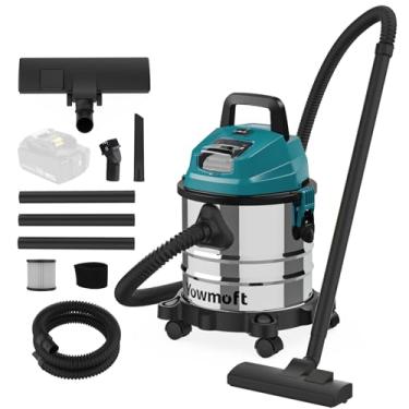 Imagem de Aspirador de pó sem fio de 4 galões compatível com bateria Makita de 18 V, aspirador de pó sem fio molhado e seco com sucção forte de 16 Kpa, aspirador de pó alimentado por bateria para carro, casa e